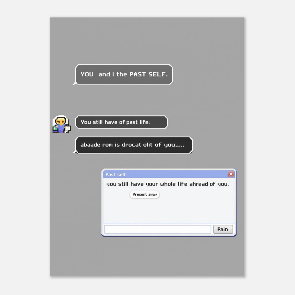 Y2k Msn Messenger Shirt Art Print Art Print — detail view | Wild Thread Co