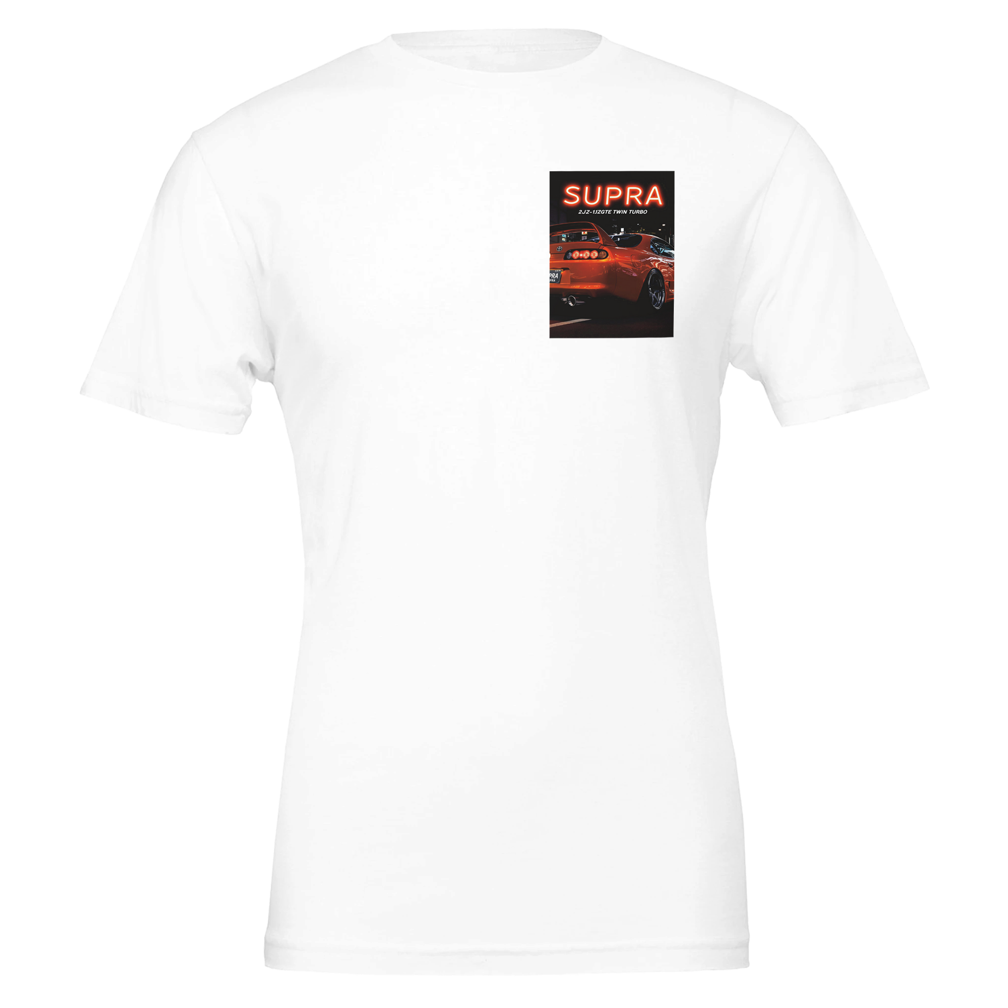 Toyota Supra Mk4 Jdm Night Orange T-Shirt — detail view | Wild Thread Co