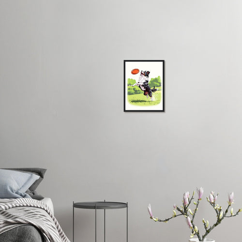 Border Collie Action Framed Print Wall Art Ready to Hang UK — Framed Art Print | Wild Thread Co
