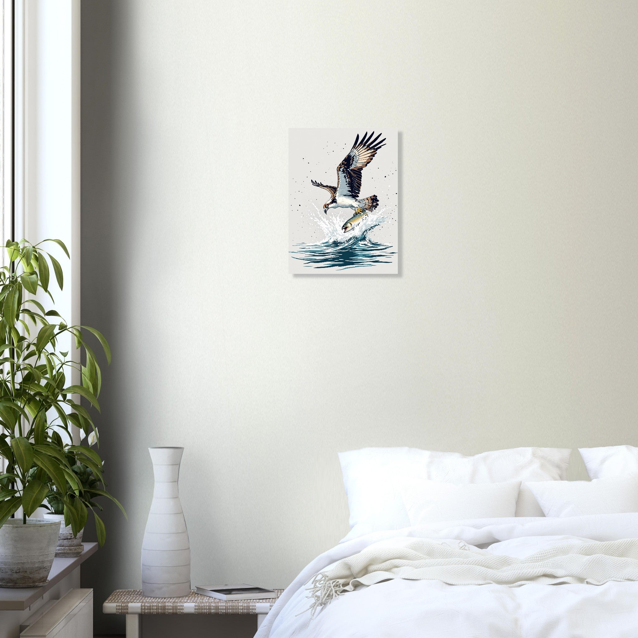 Osprey Fishing A1 Art Print Art Print — detail view | Wild Thread Co
