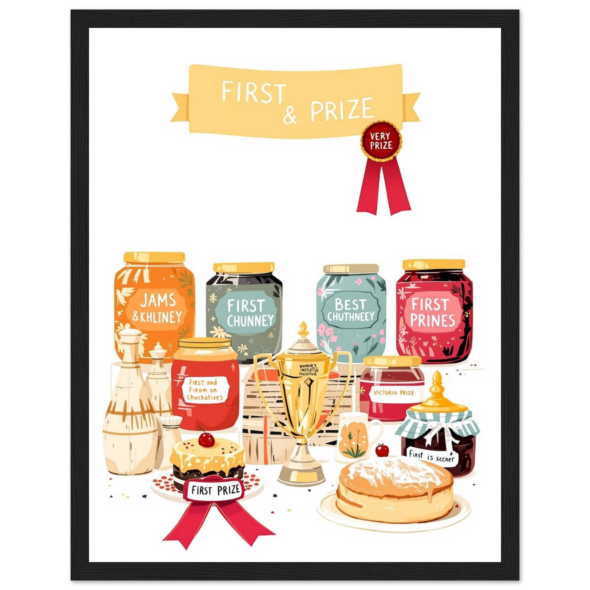 Wi Village Show Jam Prize Framed Print Wall Art Ready to Hang UK — Framed Art Print | Wild Thread Co UK