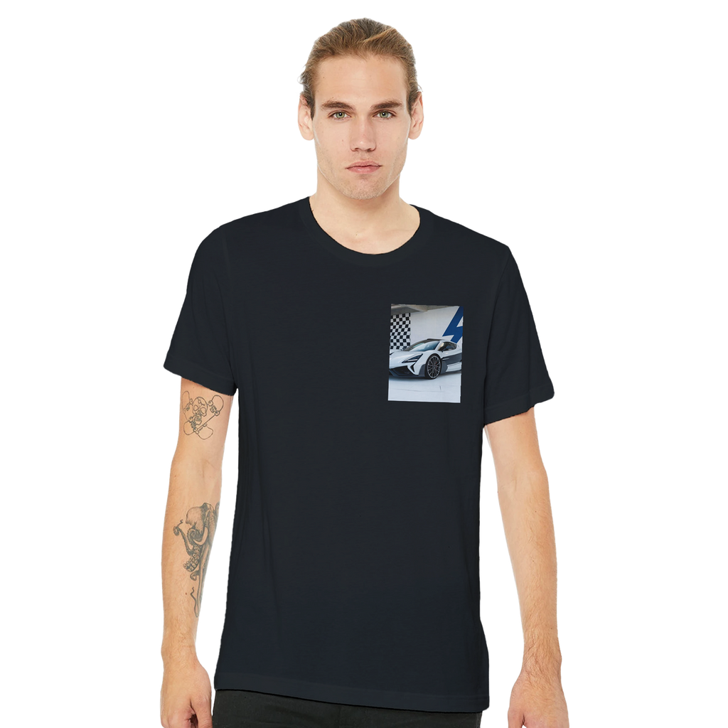 Rimac Nevera Electric Hypercar Spec T-Shirt — detail view | Wild Thread Co