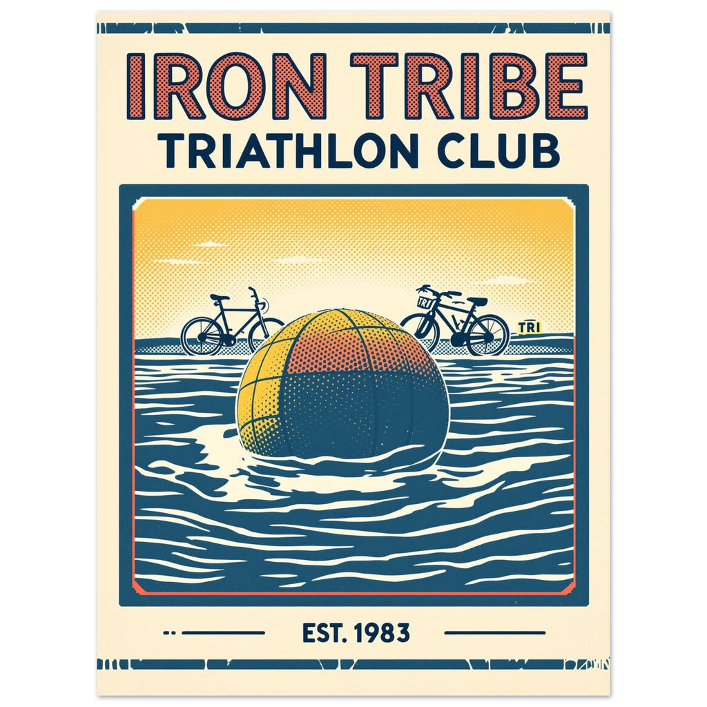 Iron Tribe Vintage Travel Poster Art Print — detail view | Wild Thread Co
