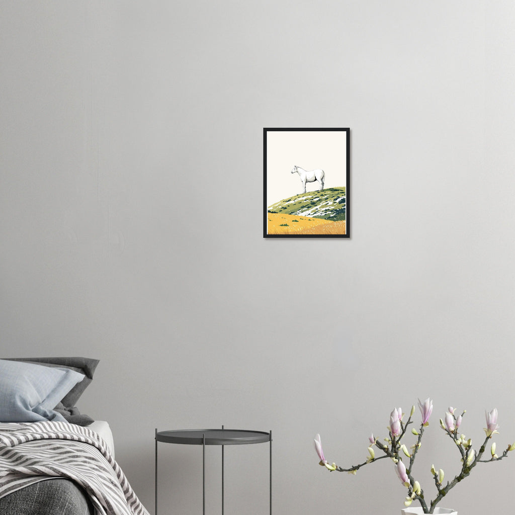 Chalk White Horse Hill Prehistoric Framed Print — Framed Art Print | Wild Thread Co