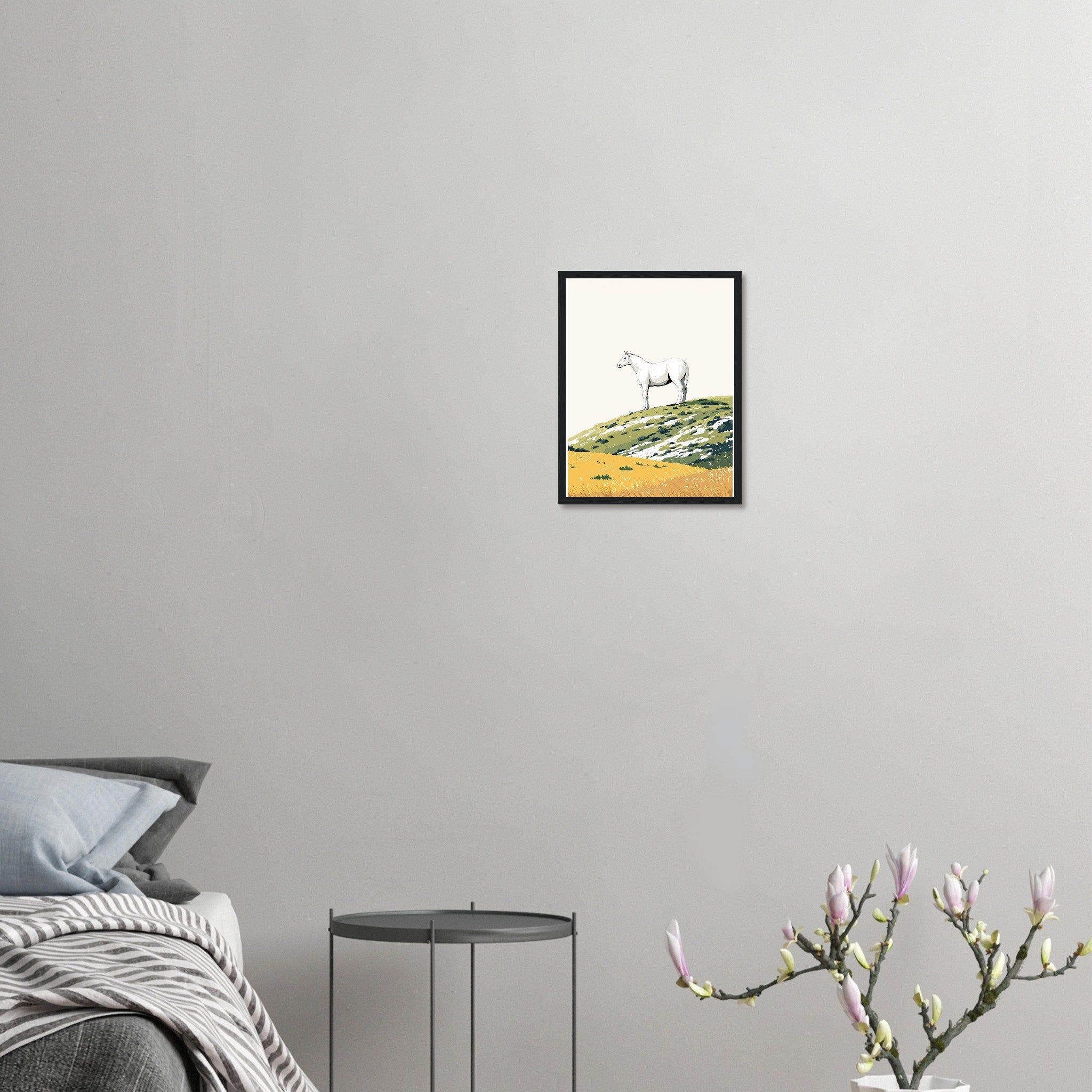 Chalk White Horse Hill Prehistoric Framed Print — Framed Art Print | Wild Thread Co