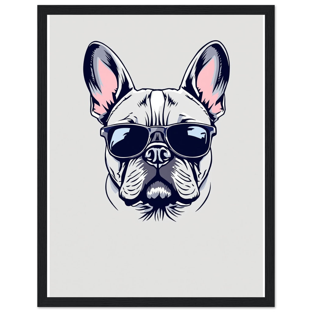 French Bulldog Cool Framed Print Wall Art Ready to Hang UK — Framed Art Print | Wild Thread Co UK