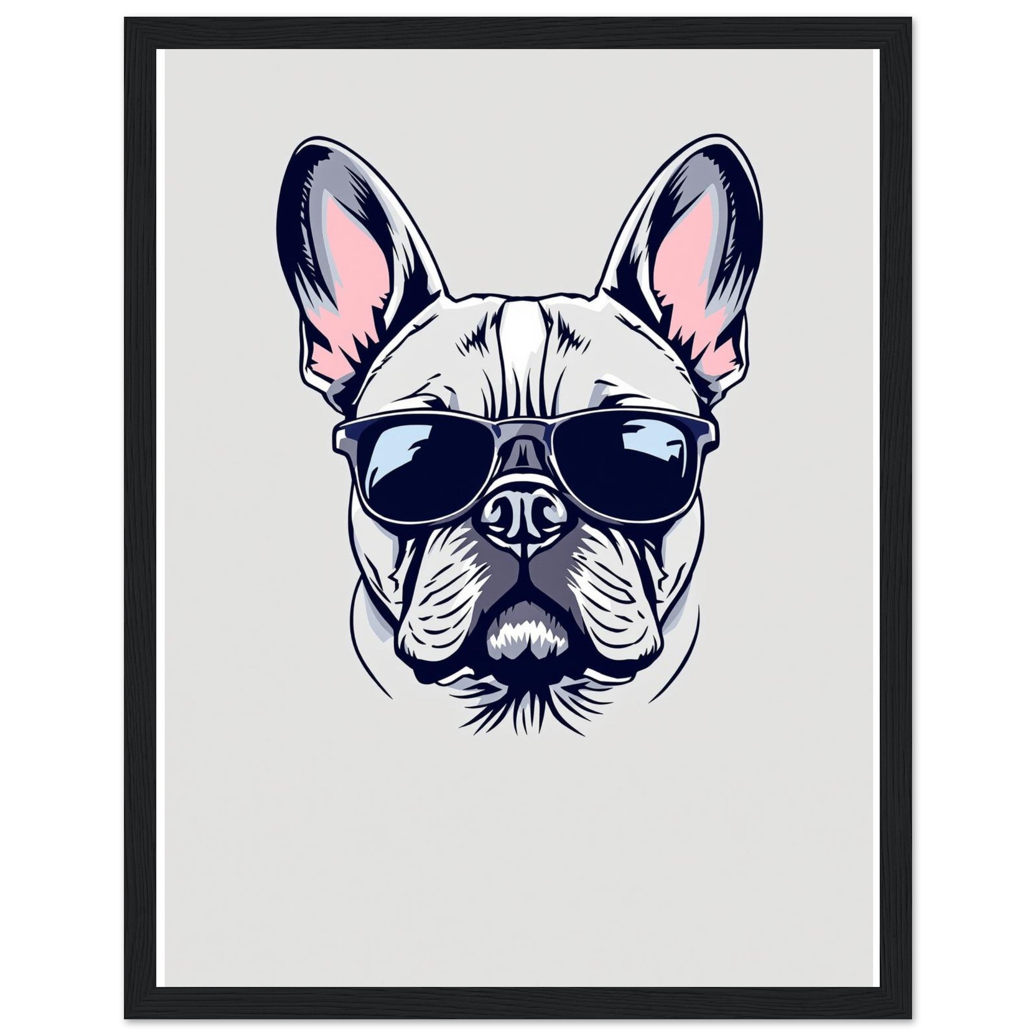 French Bulldog Cool Framed Print Wall Art Ready to Hang UK — Framed Art Print | Wild Thread Co UK