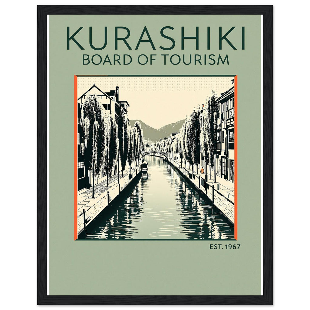 Kurashiki Vintage Travel Poster — Framed Art Print | Wild Thread Co UK