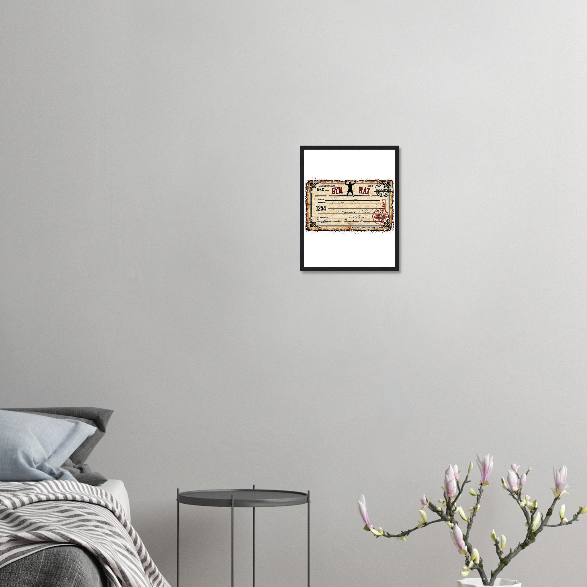 Retro Boxing Underground Framed Print Wall Art Ready to Hang UK Framed Art Print — detail view | Wild Thread Co