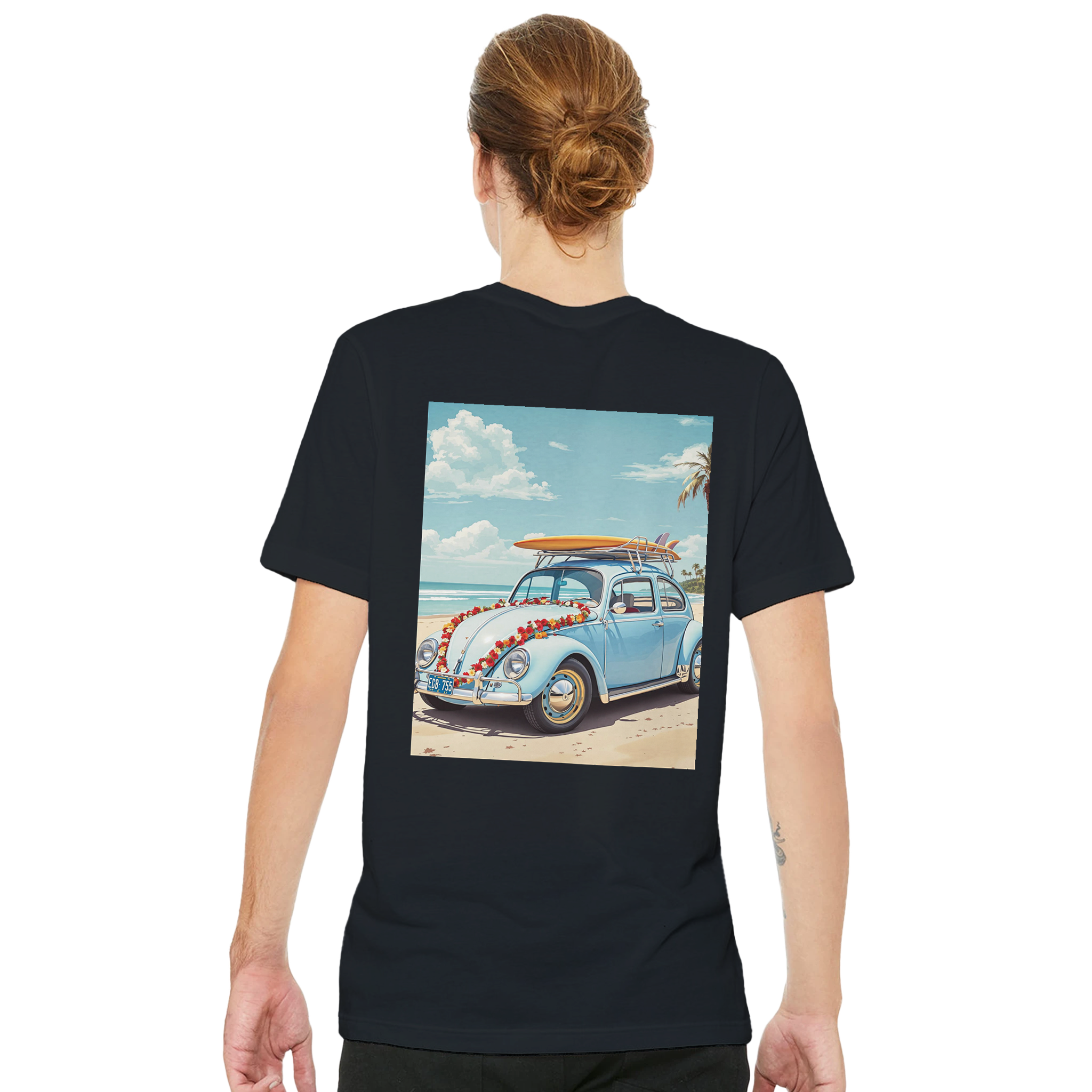 Vw Beetle Flower T-Shirt — detail view | Wild Thread Co