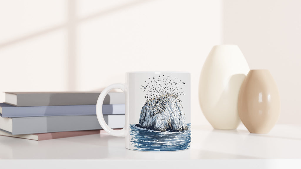 Gannet Colony Bass Rock Mug Coffee Tea Ceramic 11oz — Mug | Wild Thread Co