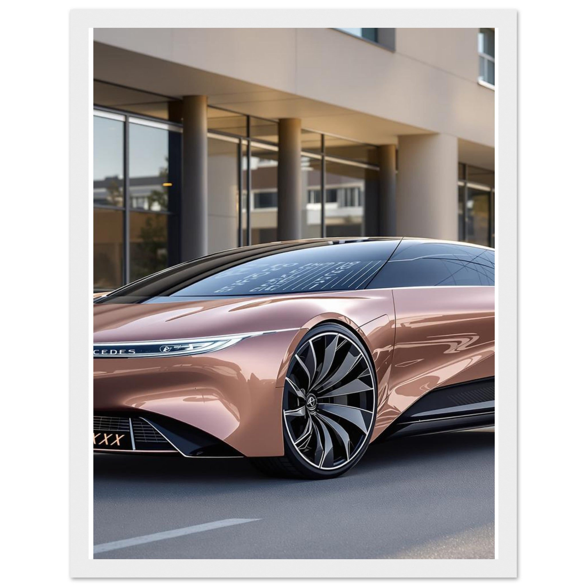 Mercedes Vision Eqxx Framed Art Print — detail view | Wild Thread Co