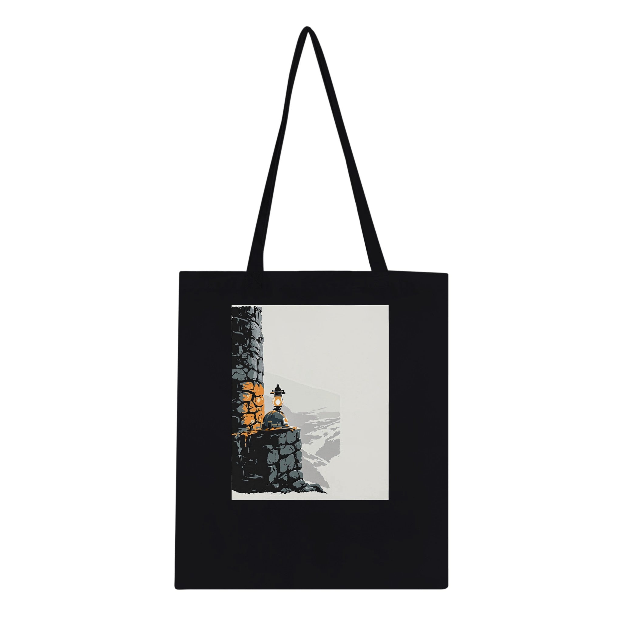 Coalfield Mining Heritage Lamp Helmet Tote Bag — detail view | Wild Thread Co