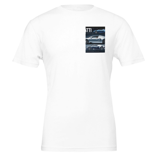 Bugatti Veyron 1001bhp Engineering Spec T-Shirt — detail view | Wild Thread Co