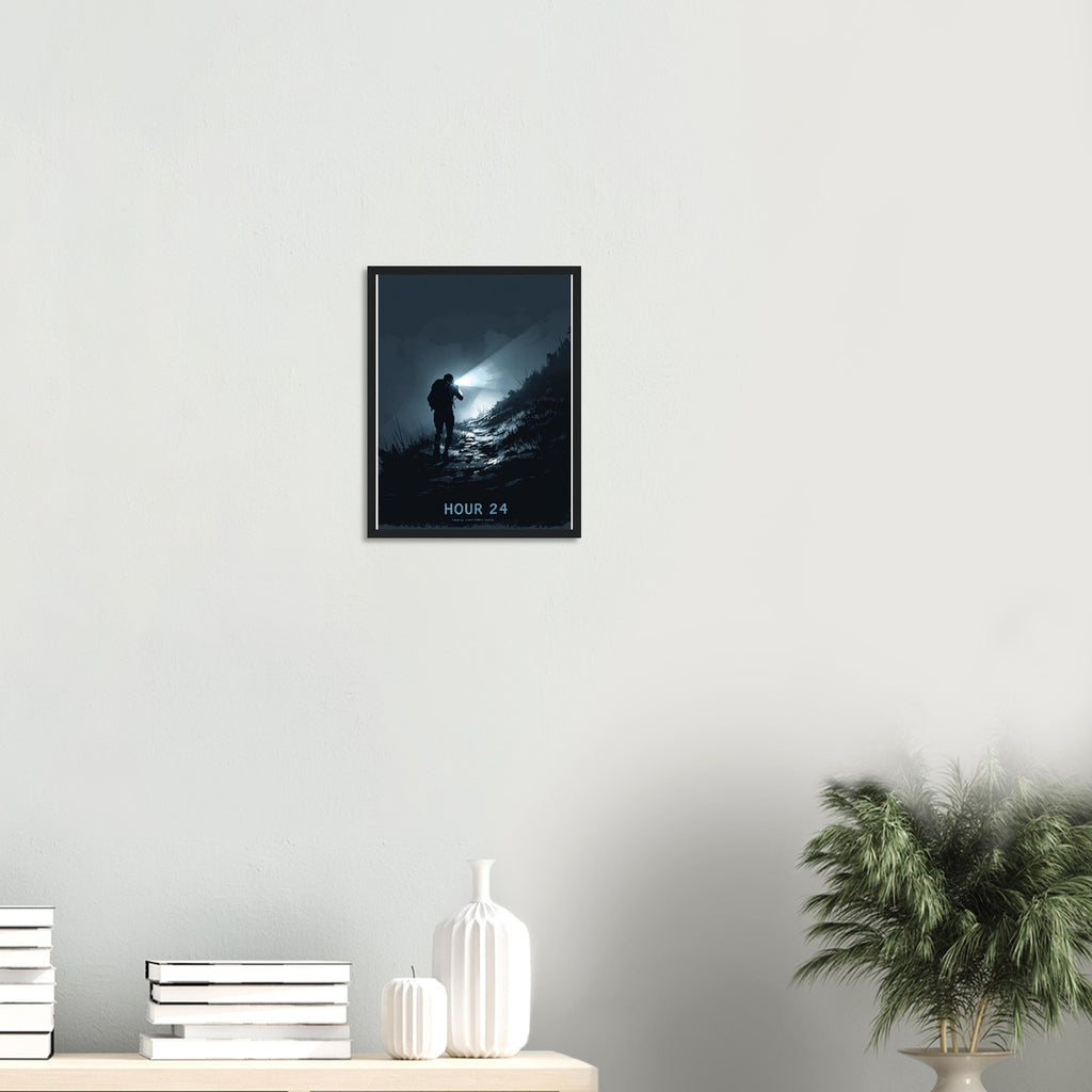 Ultramarathon Night Section Headtorch Framed Art Print — detail view | Wild Thread Co