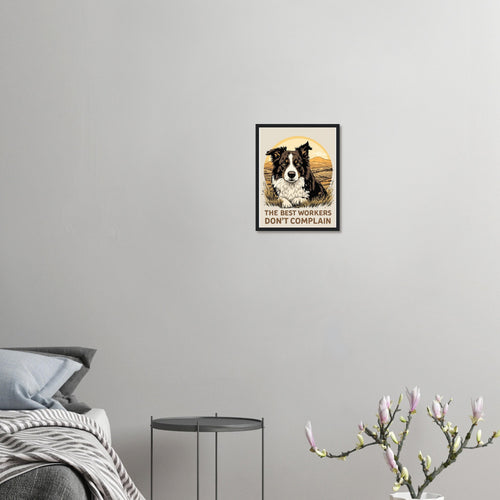 Border Collie Working Framed Print — Framed Art Print | Wild Thread Co