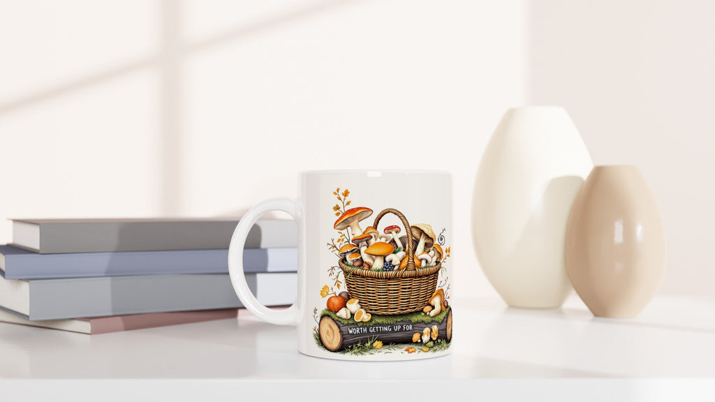 Foraged Mushroom Basket Mug — detail view | Wild Thread Co