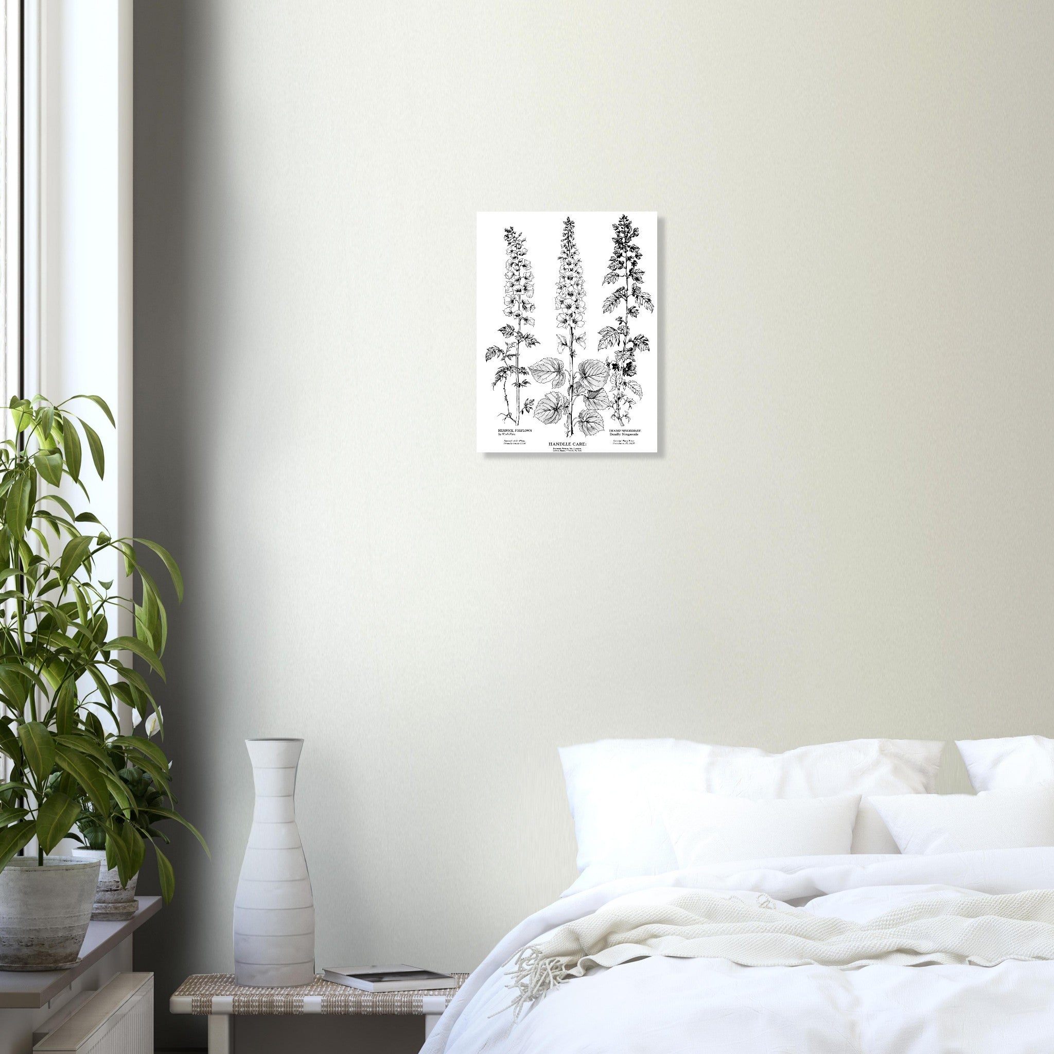 Victorian Poisonous Plants Botanical A1 Dark Academia Art UK Art Print Poster Wa Art Print — detail view | Wild Thread Co