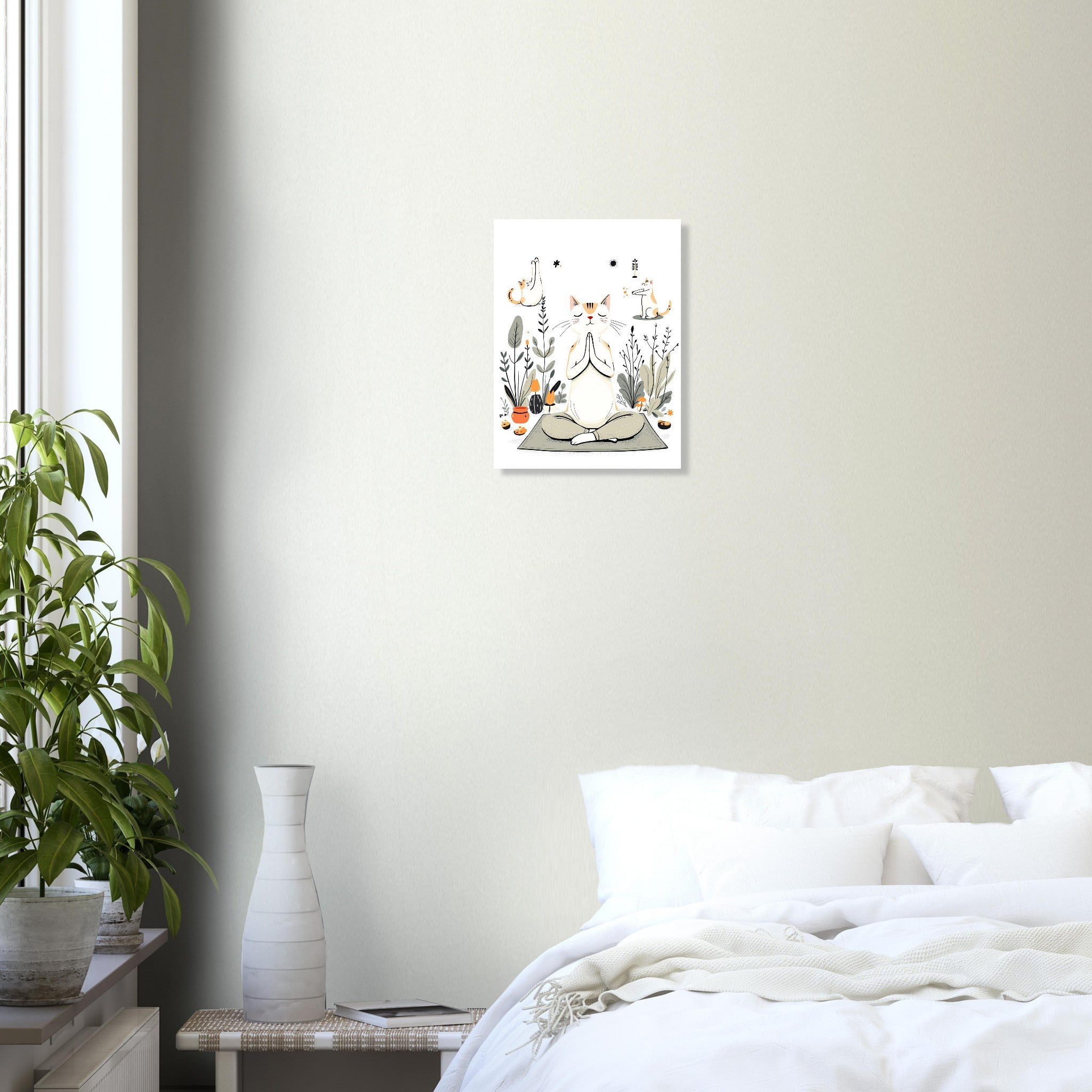 Cat Yoga Poses Art Print Art Print — detail view | Wild Thread Co