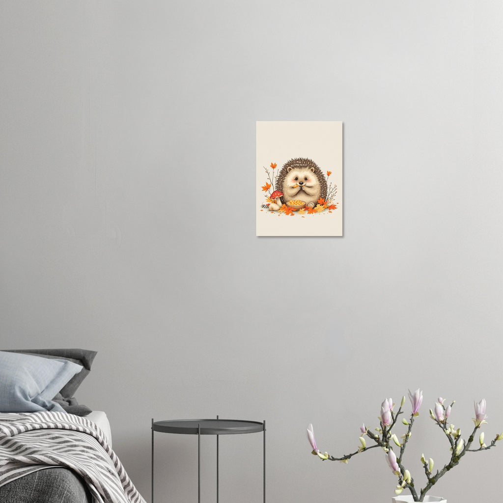 Hedgehog Autumn Feast A1 Art Print Art Print — detail view | Wild Thread Co