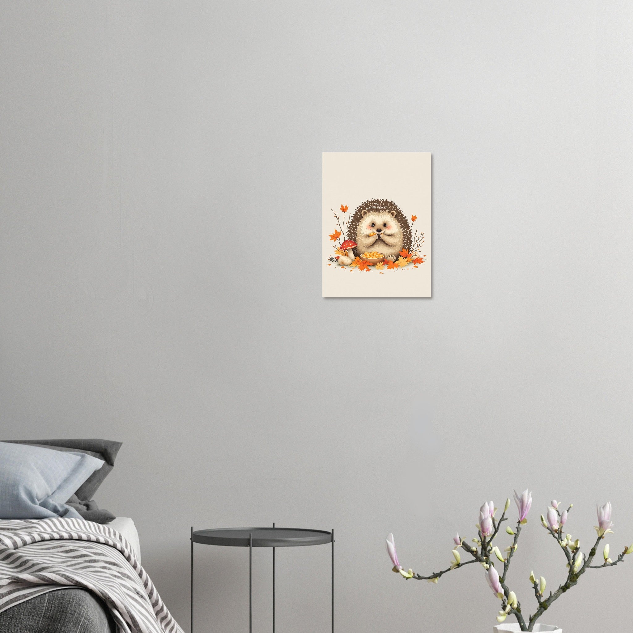 Hedgehog Autumn Feast A1 Art Print Poster Wall Art UK — Art Print | Wild Thread Co