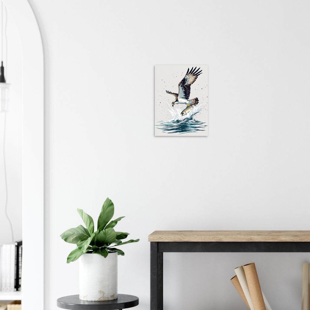 Osprey Fishing A1 Art Print Art Print — detail view | Wild Thread Co