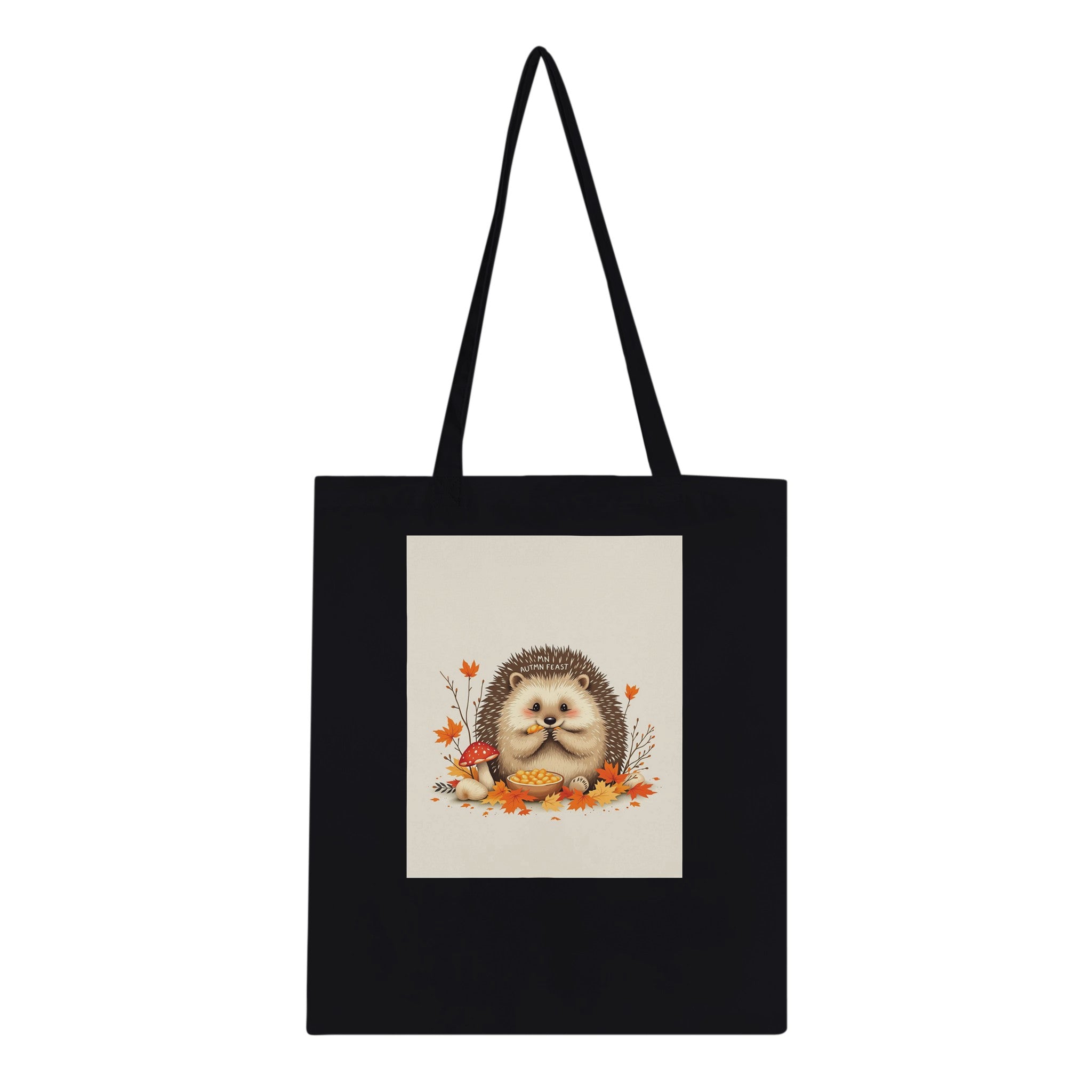 Hedgehog Autumn Feast Tote Bag Cotton Shopper UK — Tote Bag | Wild Thread Co