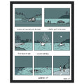 Gorpcore Wild Swimming Morning Ritual Framed Print Wall Art Ready to Framed Art Print — detail view | Wild Thread Co