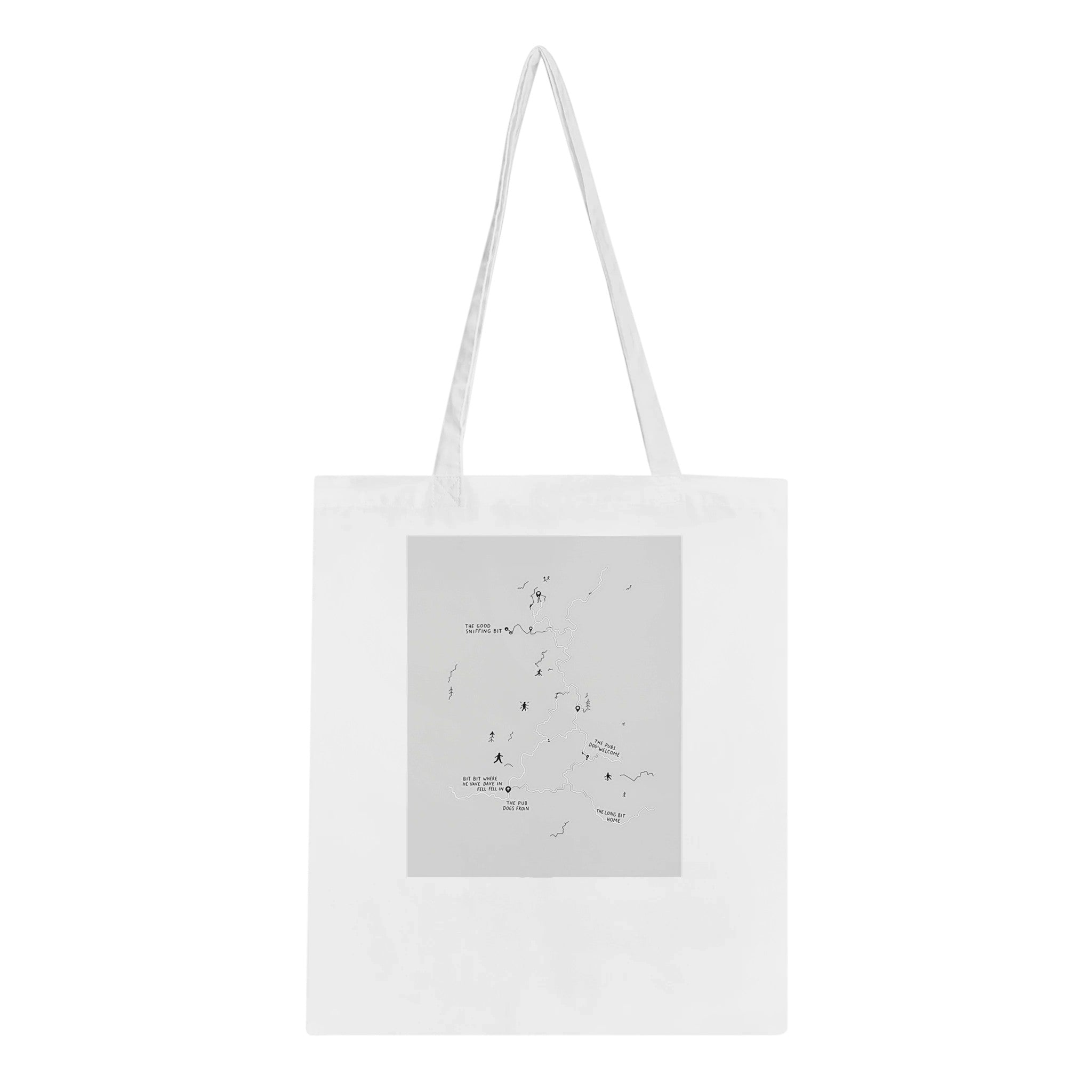 Dog Walker Os Map Spoof Tote Bag Cotton Shopper UK — Tote Bag | Wild Thread Co UK