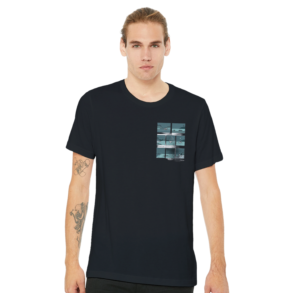 Gorpcore Wild Swimming Morning Ritual T-Shirt — detail view | Wild Thread Co