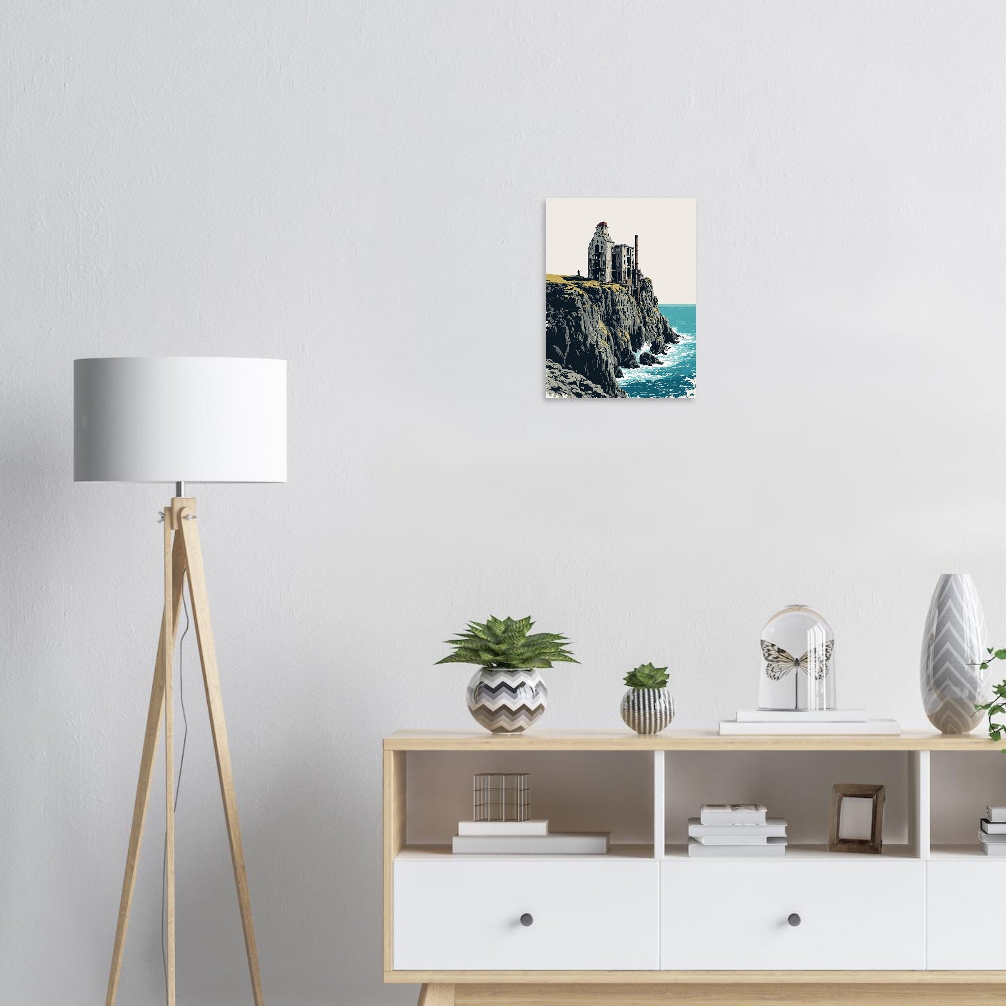 Cornish Tin Mine Cliff Art Print Poster Wall Art UK — Art Print | Wild Thread Co