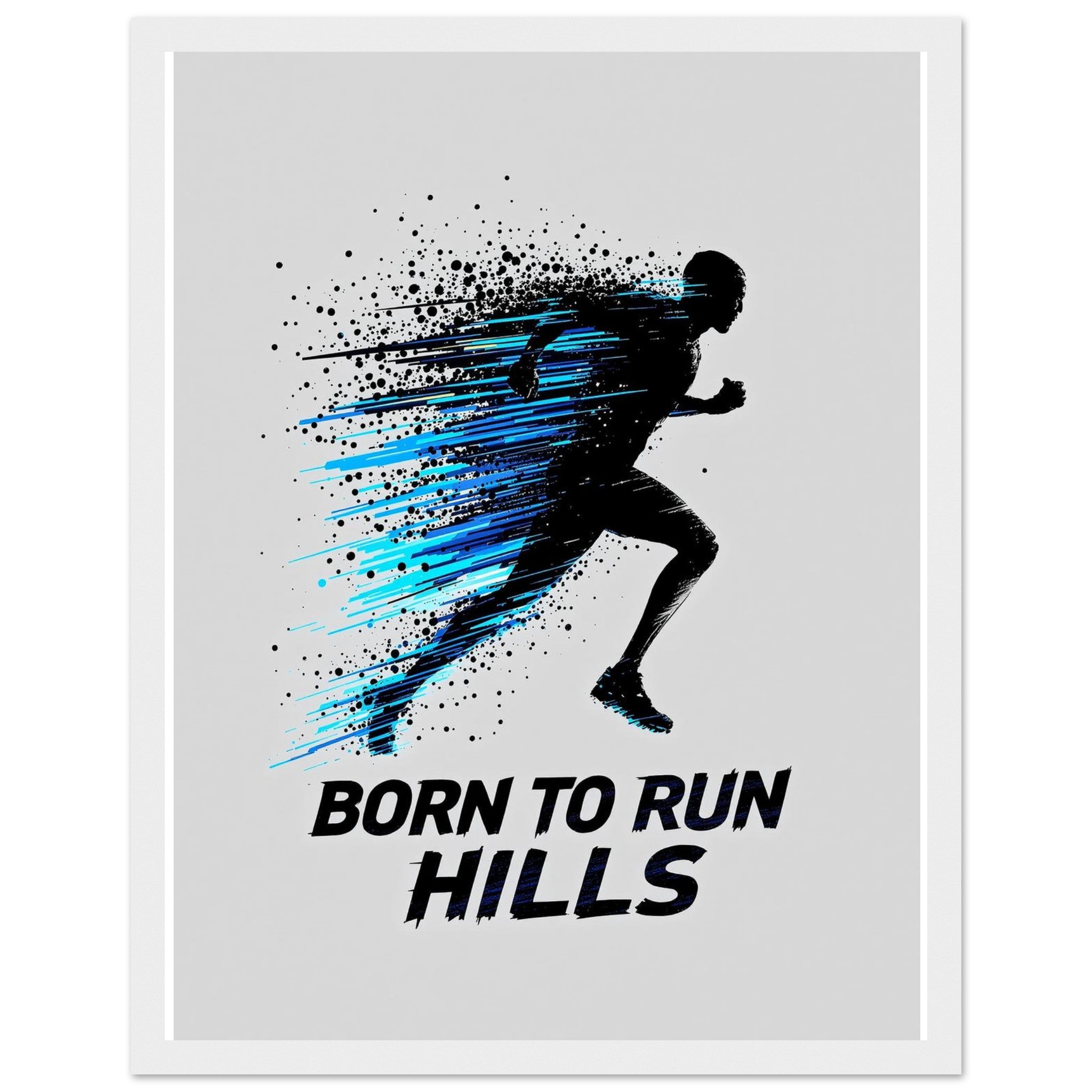 Trail Running Dark Energy Print Material — detail view | Wild Thread Co