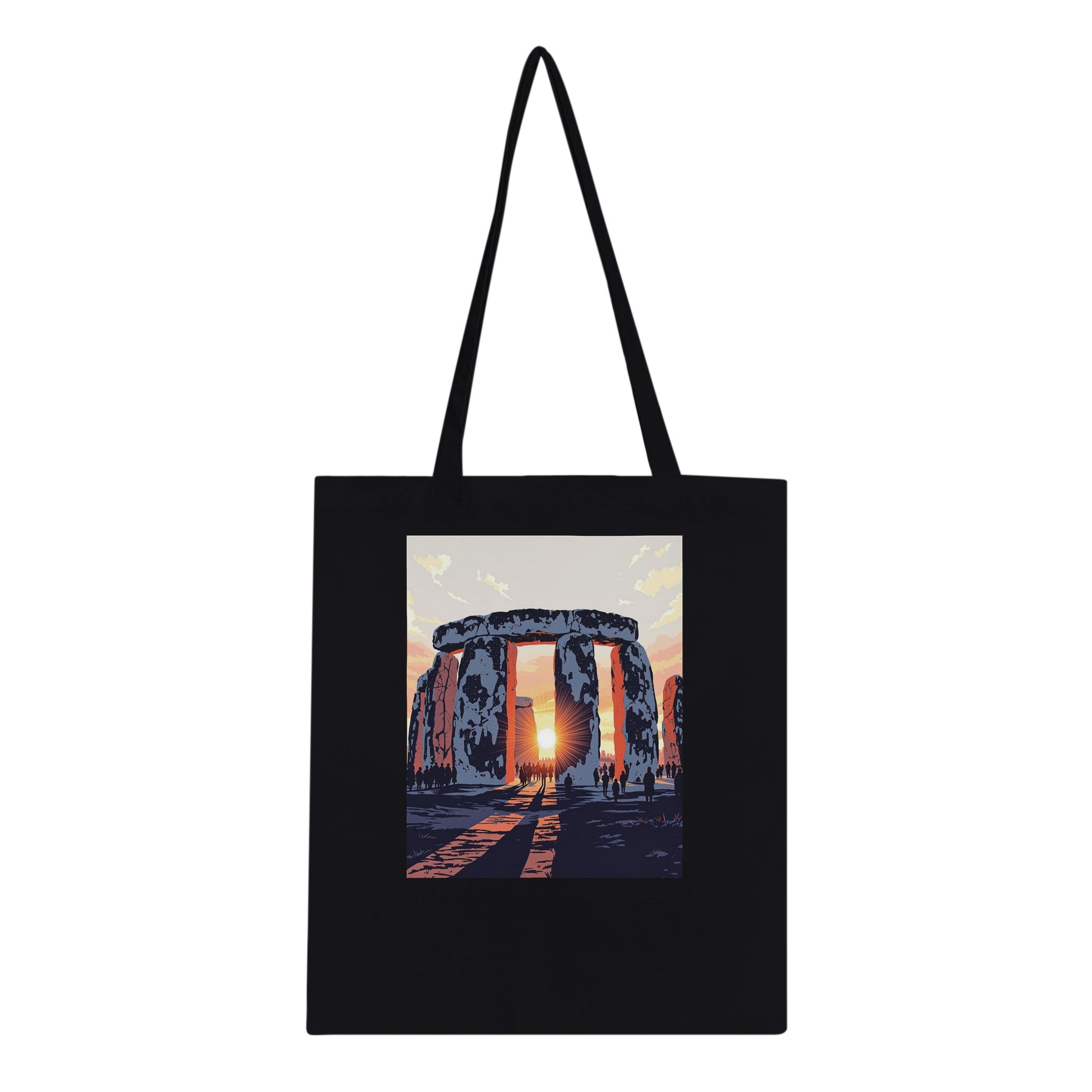 Stonehenge Winter Solstice Dawn Tote Bag Cotton Shopper UK Tote Bag — detail view | Wild Thread Co
