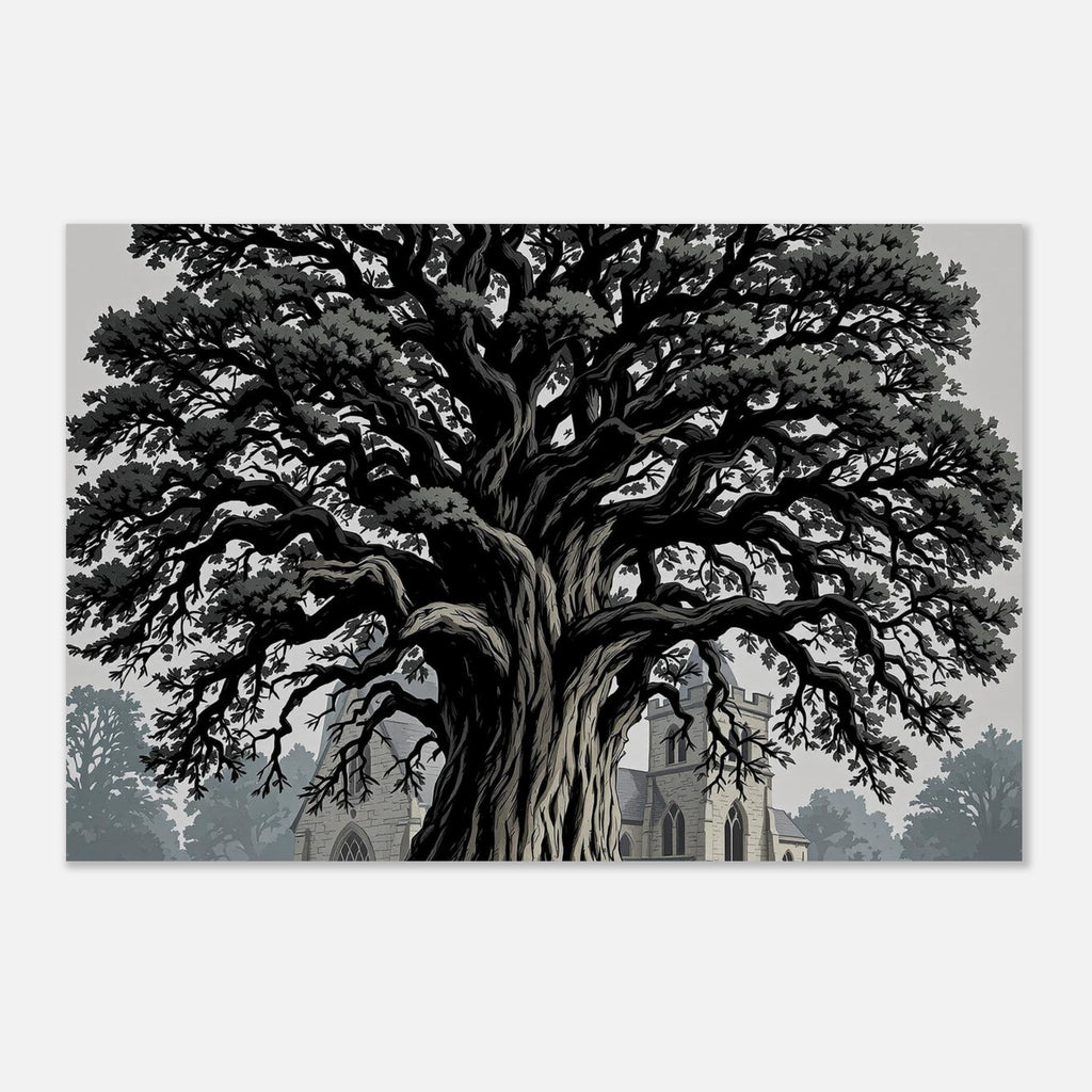 Ancient Yew Churchyard Print Material — detail view | Wild Thread Co