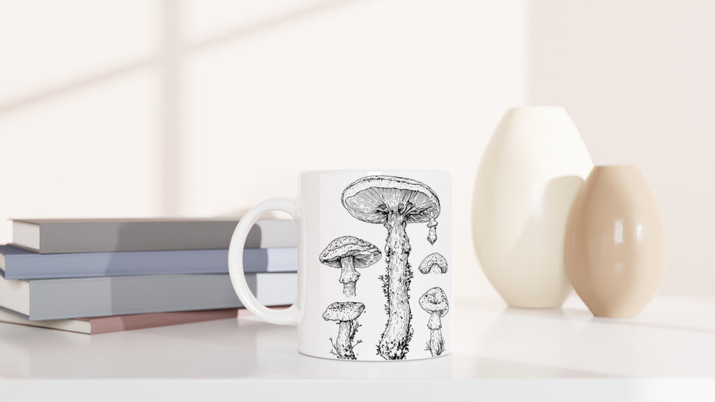 Dark Academia Mushroom Foraging Mug Coffee Tea Ceramic 11oz — Mug | Wild Thread Co