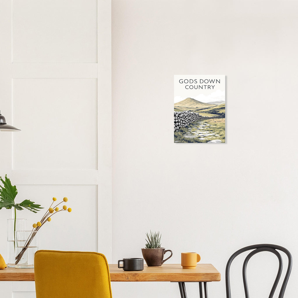 Yorkshire Dales Gods Own Country Art Print Print Material — detail view | Wild Thread Co