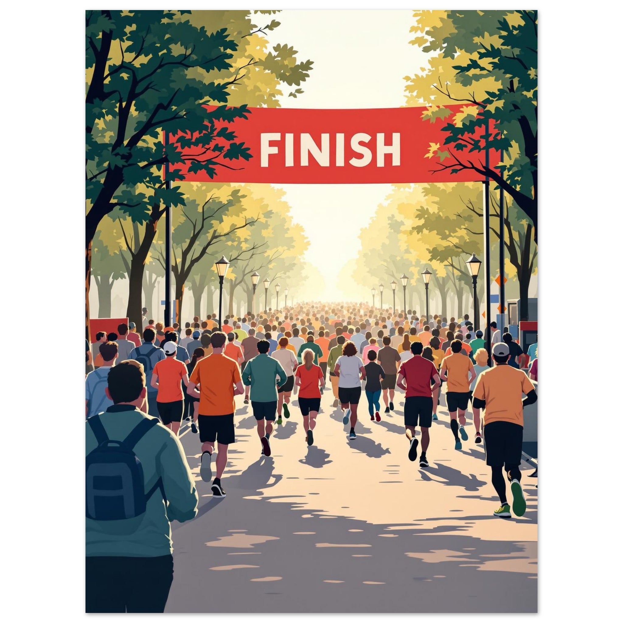 Parkrun Saturday Community 5k Art Print Print Material — detail view | Wild Thread Co