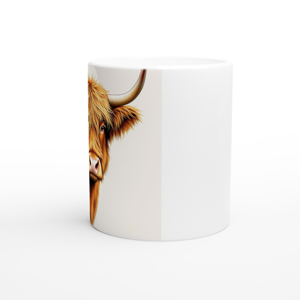 Highland Cattle Portrait Mug — detail view | Wild Thread Co