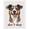 Rescue Dog Hero Art Framed Print Wall Art Ready to Hang UK Framed Art Print — detail view | Wild Thread Co