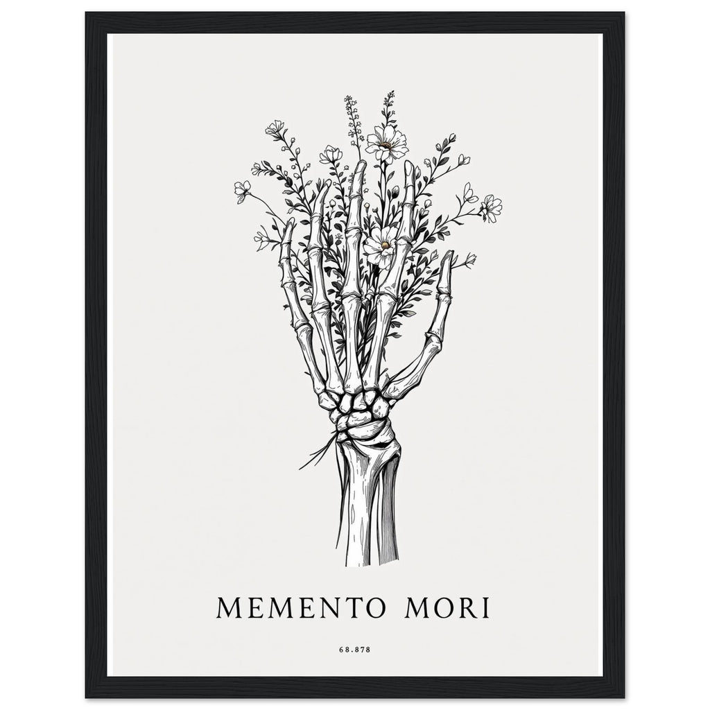 Dark Academia Skeleton Anatomy Framed Print Wall Art Ready to Hang UK Framed Art Print — detail view | Wild Thread Co