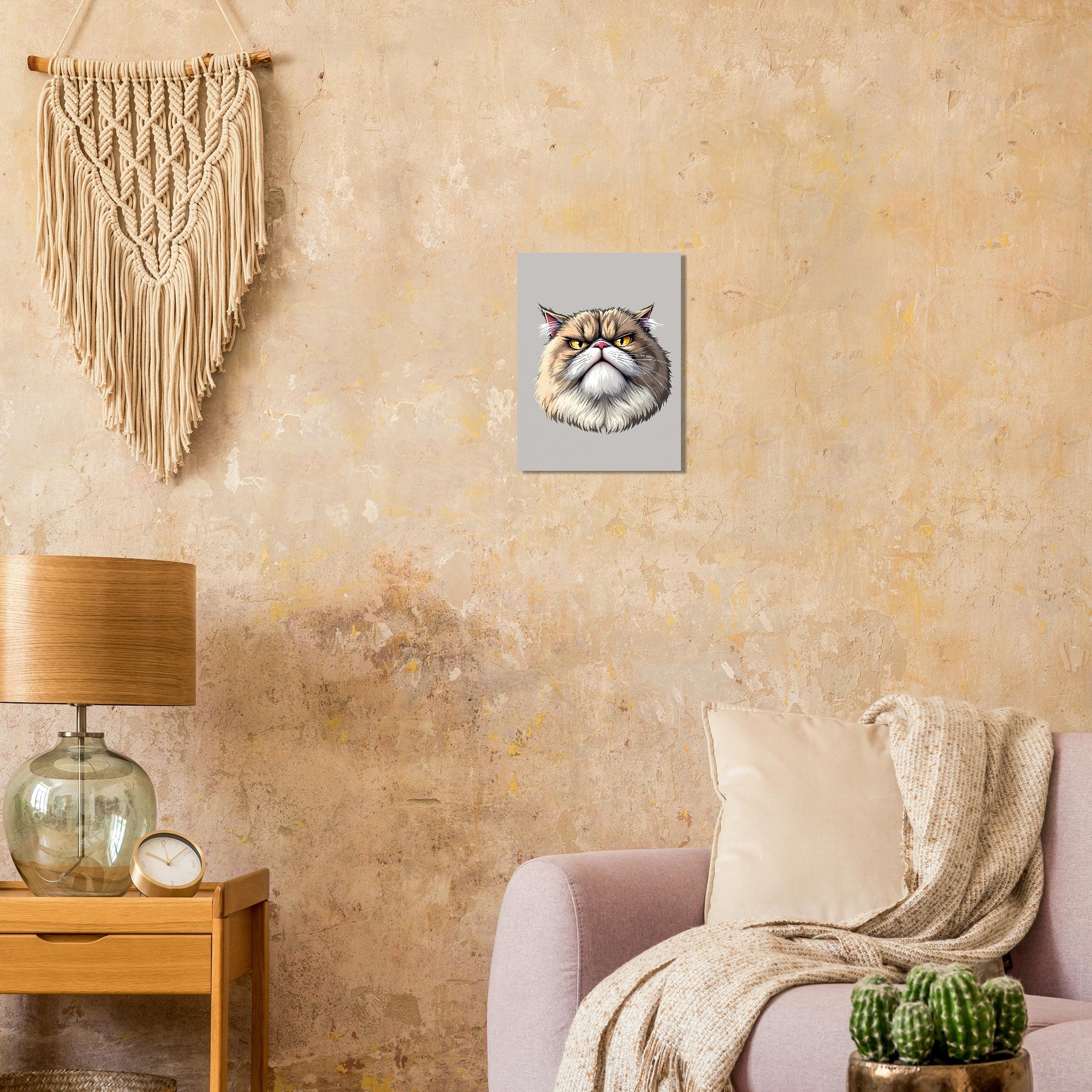 Grumpy Cat Face Art Print Art Print — detail view | Wild Thread Co