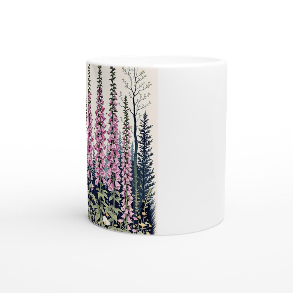Foxglove Woodland Clearing Bees Mug — detail view | Wild Thread Co