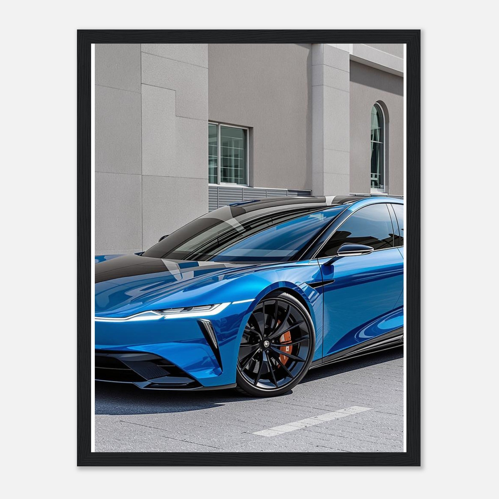 Lucid Air Sapphire Framed Art Print — detail view | Wild Thread Co