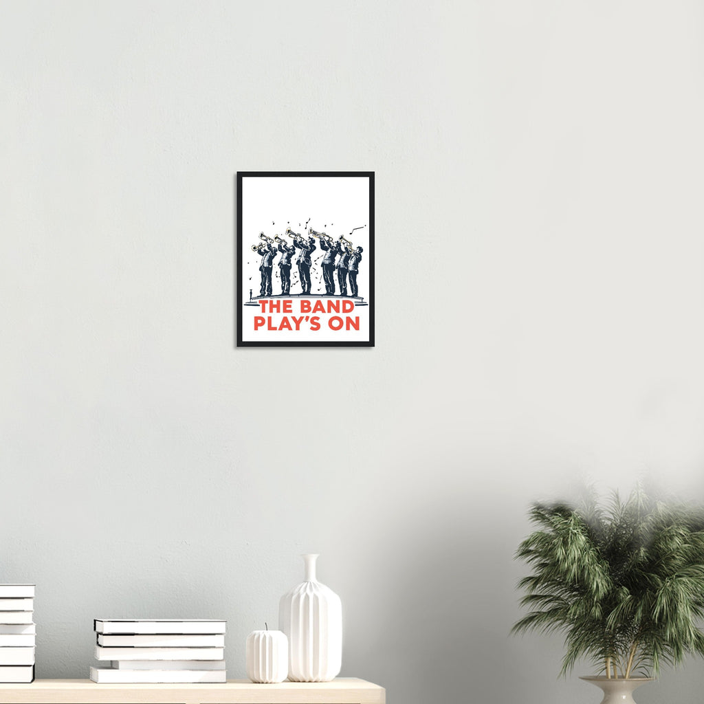 Northern Brass Band Bandstand Framed Art Print — detail view | Wild Thread Co