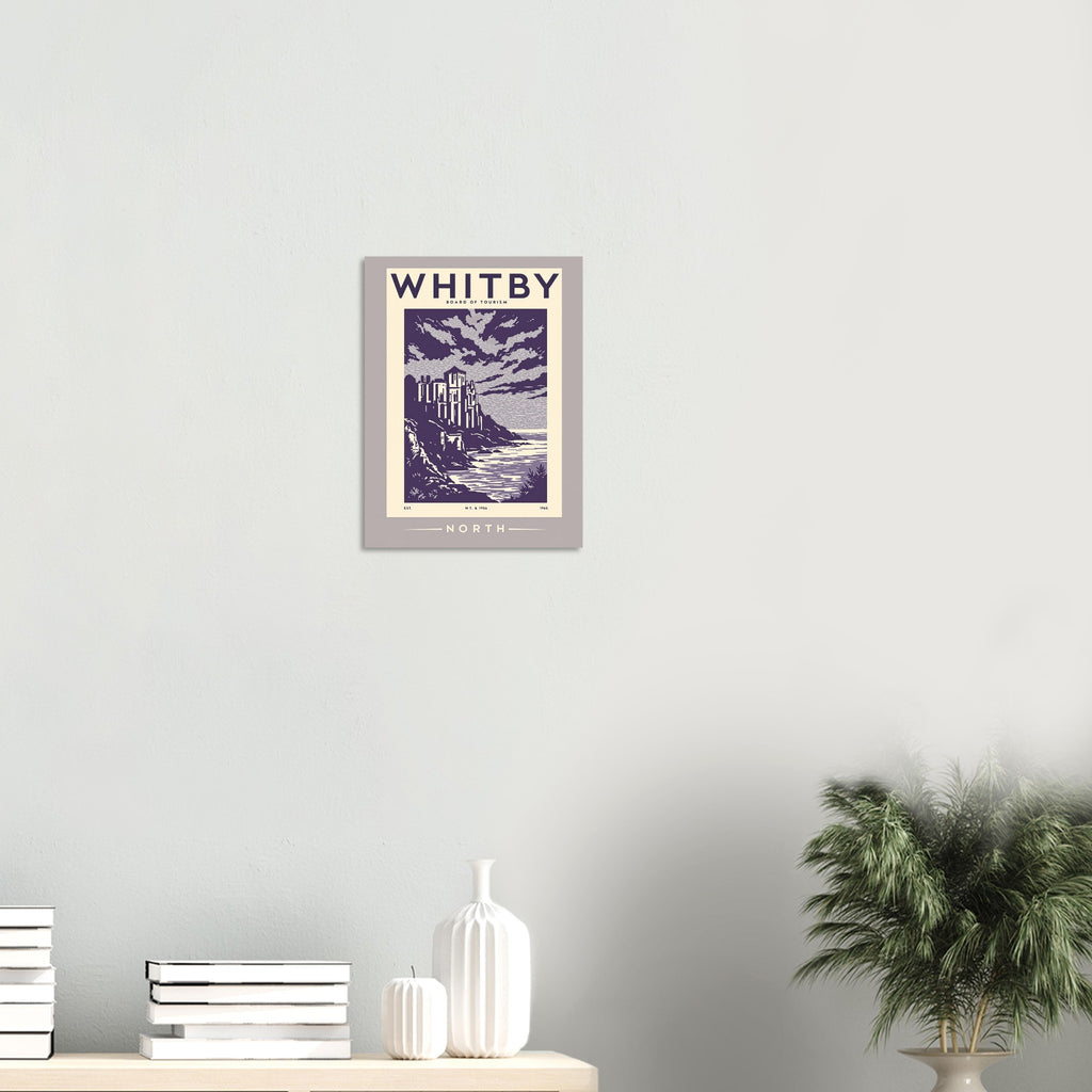 Whitby Vintage Travel Poster Art Print — detail view | Wild Thread Co