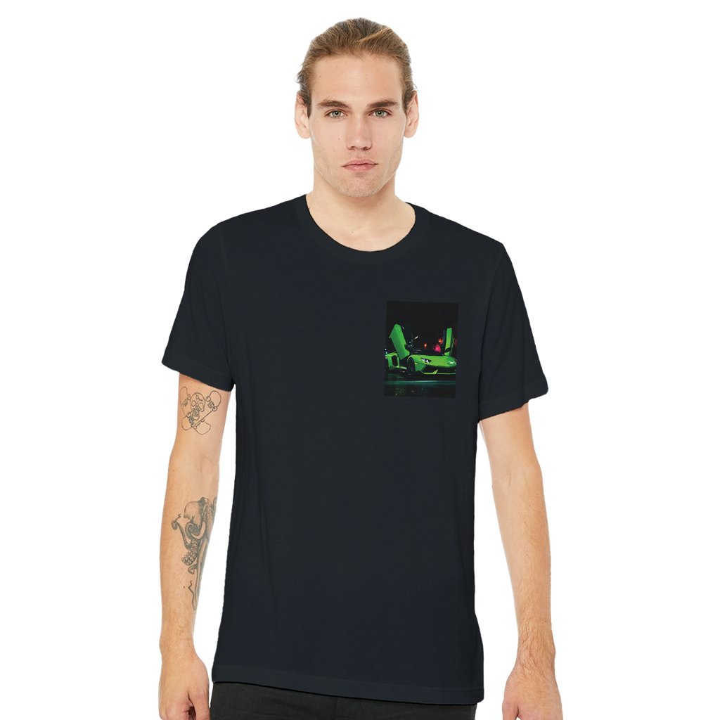 Lamborghini Aventador Neon T-Shirt — detail view | Wild Thread Co