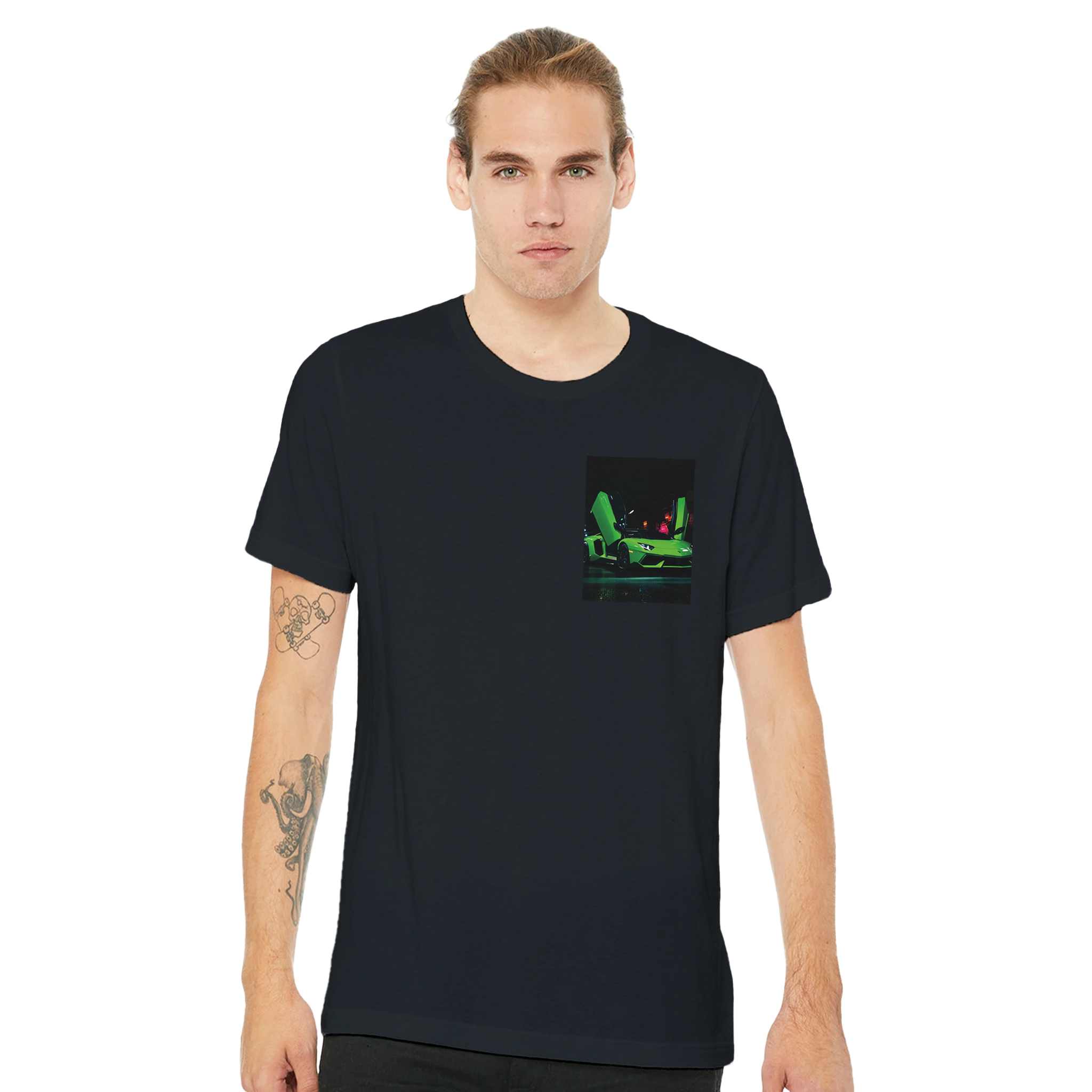Lamborghini Aventador Neon T-Shirt — detail view | Wild Thread Co