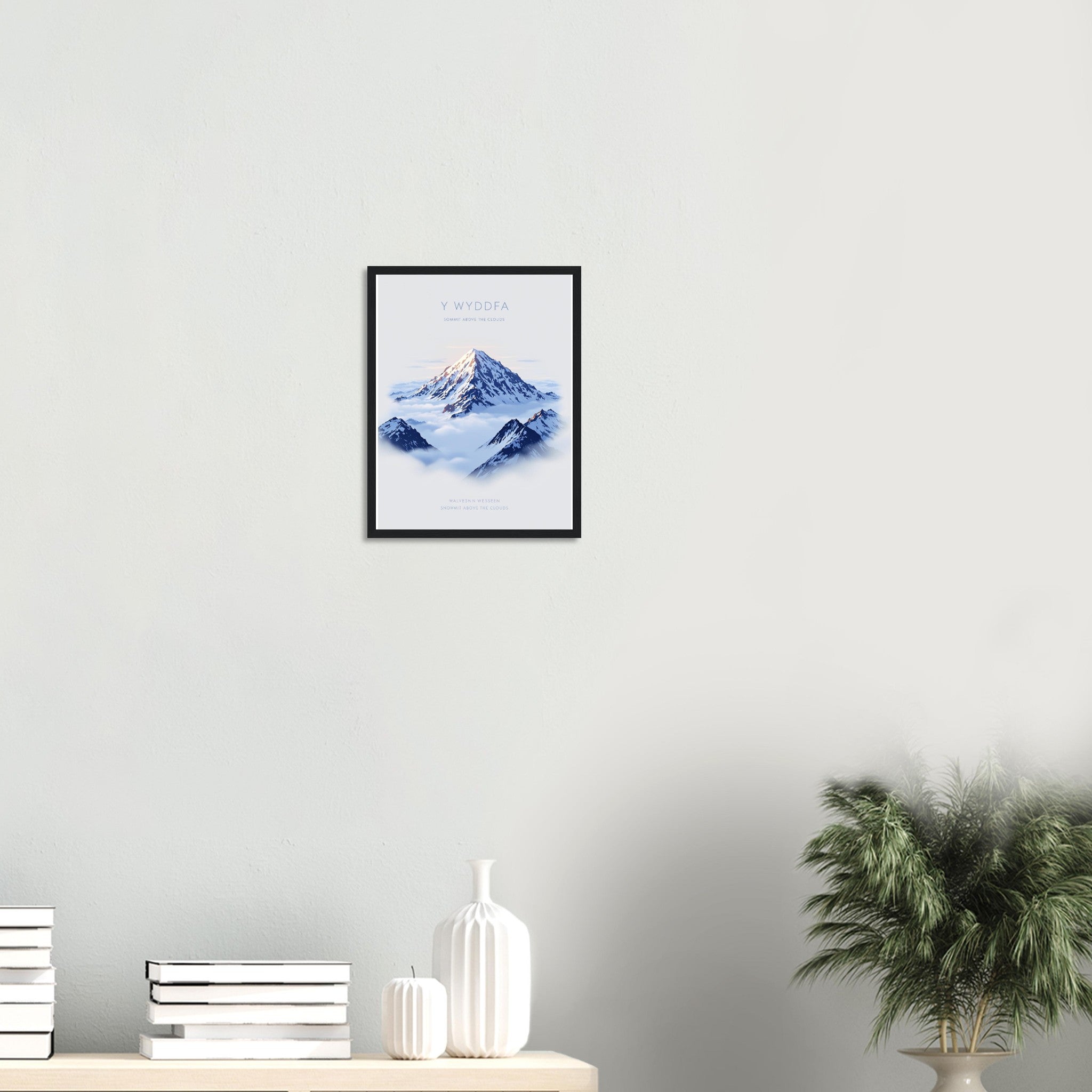 Snowdon Y Wyddfa Cloud Inversion Framed Art Print — detail view | Wild Thread Co