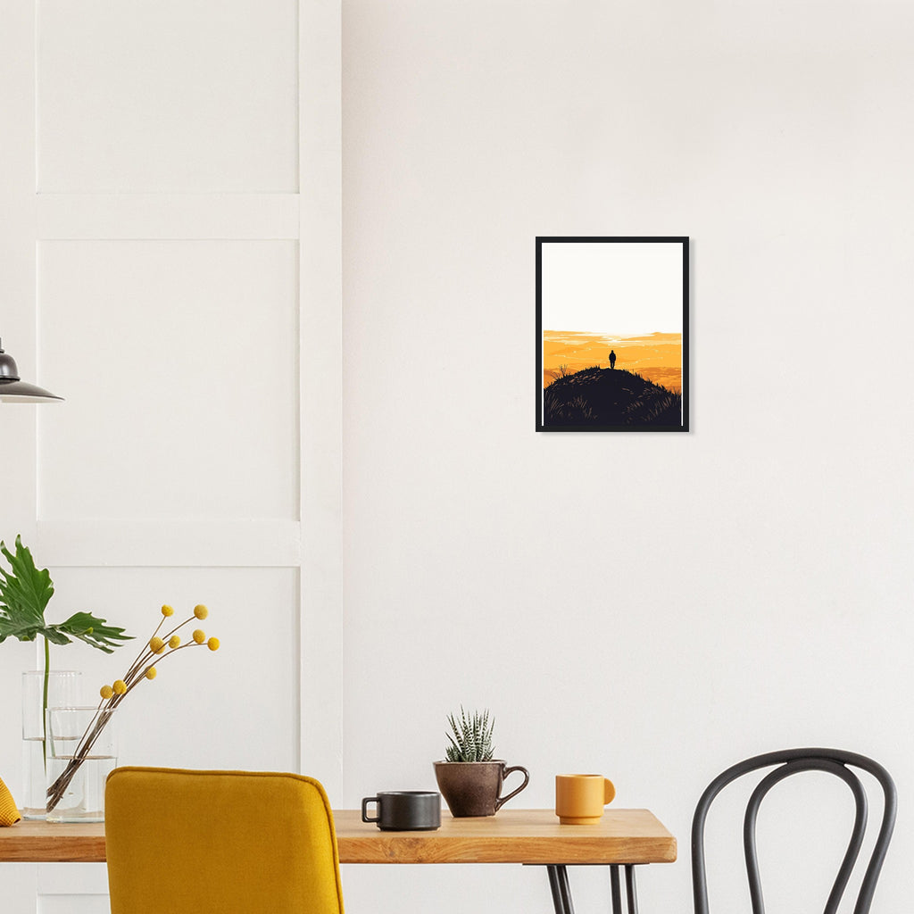 Golden Hour Hilltop Long Shadow Framed Print — Print Material | Wild Thread Co