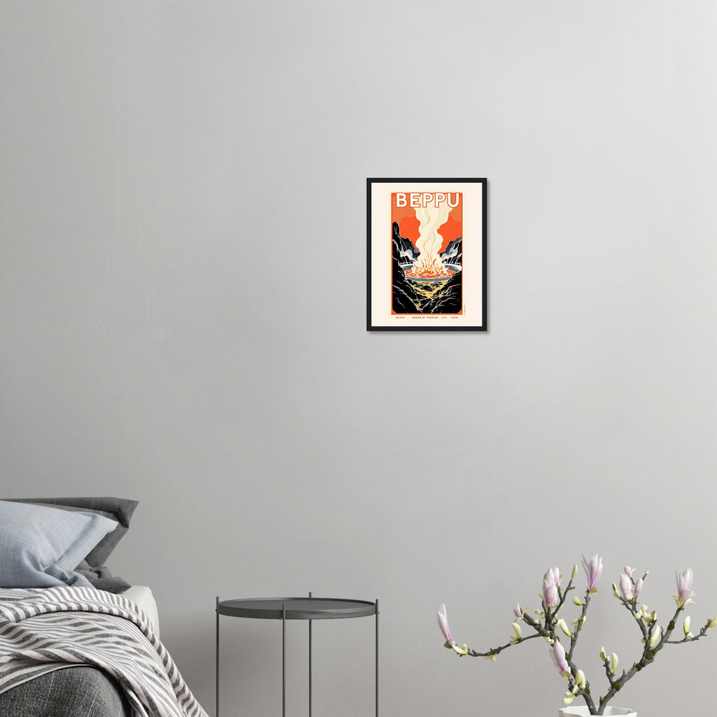 Beppu Vintage Travel Poster — Framed Art Print | Wild Thread Co